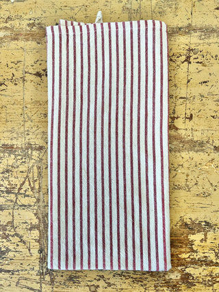 Tea towel, Medium Red Stripe