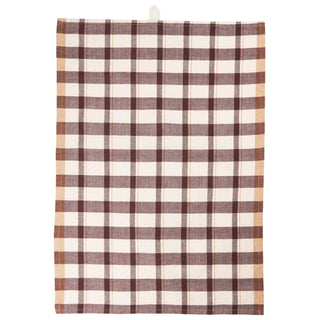 Tea towel, Brown Plaid