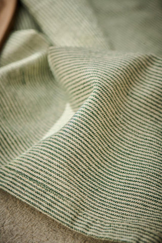 Tea towel, Thin Green Stripe