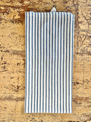 Tea Towel, Medium Blue Stripe