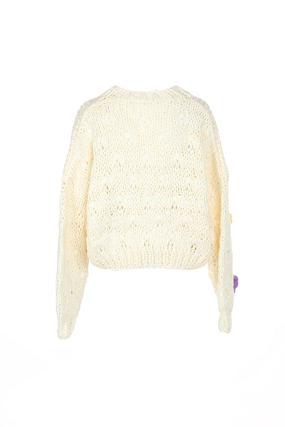 Cropped on sale cream jumper